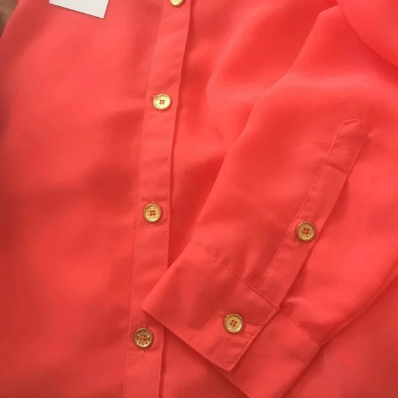 NWOT BCBG Maxzaria Orange Tunic Top Medium - Picture 9 of 11